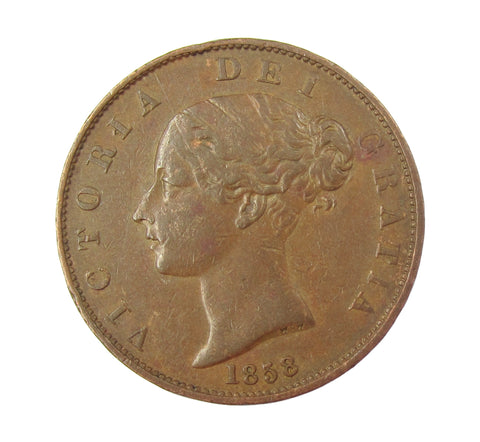 Victoria 1858/7 Halfpenny - NVF