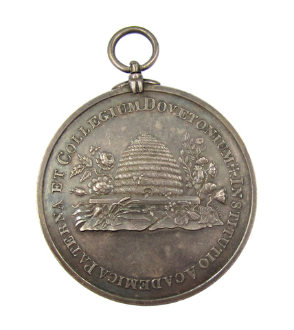 India 1872 Doveton College 52mm Silver Prize Medal