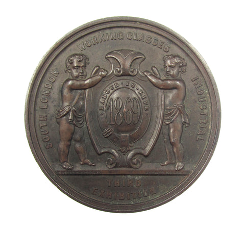 1869 South London Working Classes Industrial Exhibition 51mm Medal