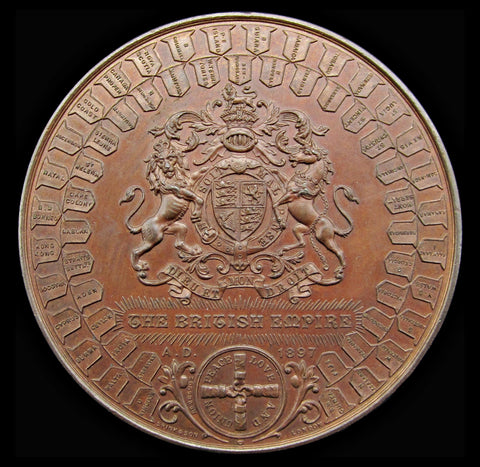 1897 Victoria Diamond Jubilee 76mm Bronze British Empire Medal - By Bowcher