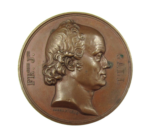 France 1828 Franz Joseph Gall 46mm Medal - By Barre