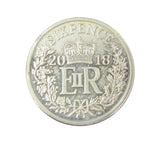 Elizabeth II 2018 Silver Proof Christmas Sixpence - UNC