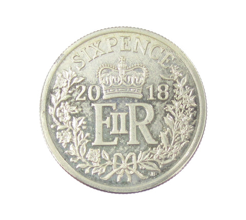 Elizabeth II 2018 Silver Proof Christmas Sixpence - UNC