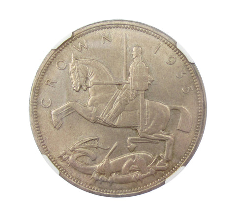 George V 1935 Crown - NGC MS64
