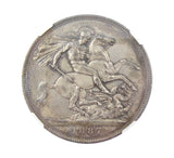 Victoria 1887 Crown - NGC MS62