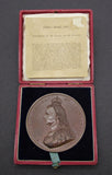 1887 Victoria Jubilee 77mm Bronze Medal By Boehm - Cased