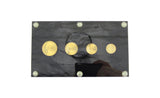France 1977 4 Coin Gold Proof Piedfort Set - 20 Centimes Down