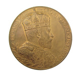 1902 Edward VII Coronation 55mm Bronze Medal - Cased