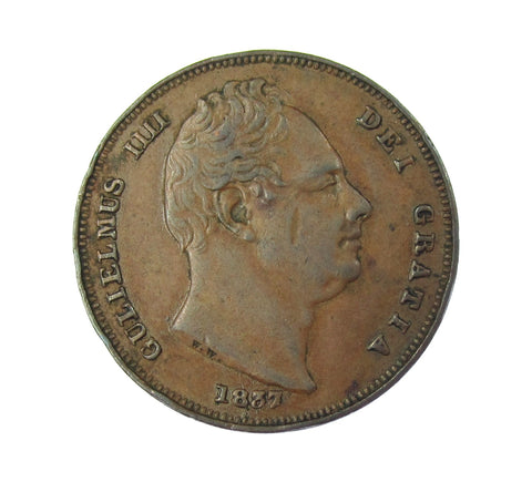 William IV 1837 Farthing - GVF