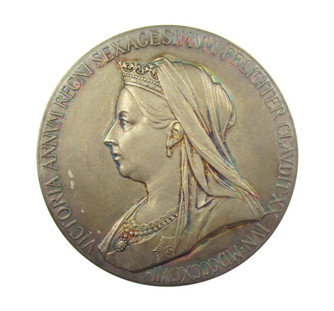 1897 Victoria Diamond Jubilee 56mm Silver Medal - Cased