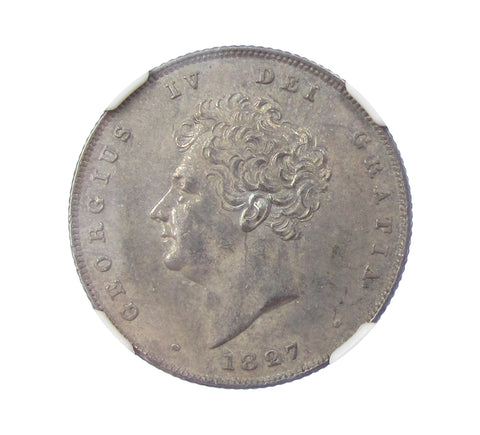 George IV 1827 Shilling - NGC MS62
