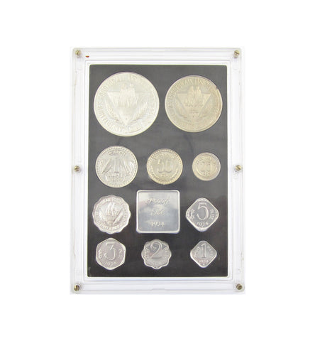 India 1974 10 Coin Proof Set - FDC