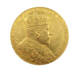 1902 Edward VII Coronation 31mm Gold Medal - By de Saulles