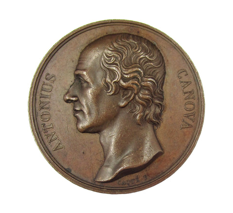 Italy 1823 Antonio Canova 41mm Medal - By Caque