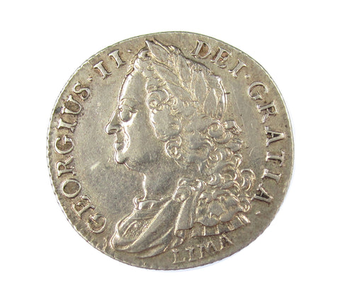 George II 1745 LIMA Shilling - VF