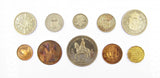 Elizabeth II 1953 10 Coin Cased Proof Set - Crown To Farthing