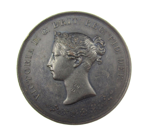 India 1865 Victoria Nagpore Exhibition Of Arts 43mm Medal - By Wyon