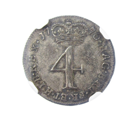 George III 1770 Maundy Fourpence - NGC MS61