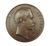 France 1855 Napoleon III Universal Exposition 60mm Medal