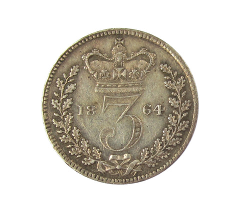 Victoria 1864 Threepence - GVF