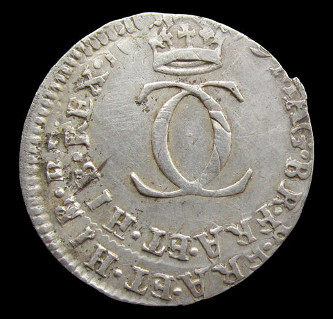 Charles II 1679 Maundy Twopence - Double Struck - GVF