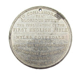1835 Tercentenary Of The First English Bible 44mm Medal - By Davis