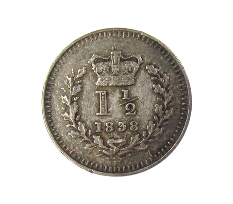 Victoria 1838 Threehalfpence - GVF