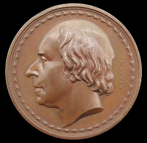 1826 Death Of John Flaxman 62mm Medal - By Stothard