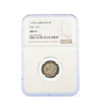 George III 1770 Maundy Fourpence - NGC MS61