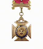 1930 Royal Antediluvian Order of Buffaloes 9ct Gold Masonic Medal