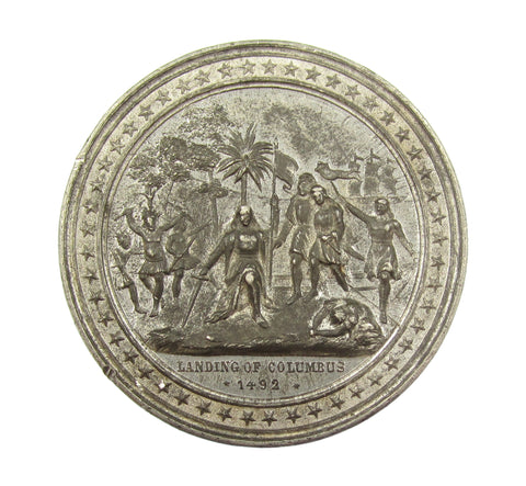 USA 1893 World's Columbian Exposition Landing Of Columbus 51mm Medal