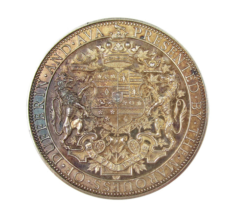India 1891 Dufferin's Viceroy 51mm Silver Pattern Presentation Medal - By Wyon
