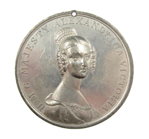1837 Victoria Visit To London Guildhall 52mm Medal - By Davis