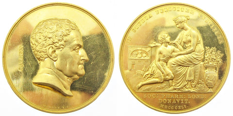 1841 Society Of Apothecaries Galen Medal Struck In Gold