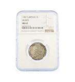 George III 1787 Shilling - NGC MS63