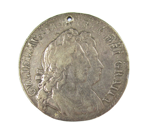 William & Mary 1693 Halfcrown - Off Centre Error