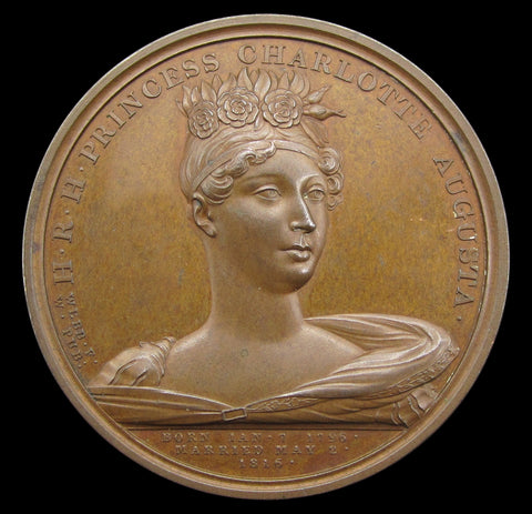 1817 Death Of Princess Charlotte 50mm Bronze Medal