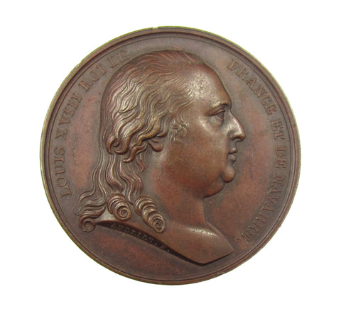 France 1814 Disembarkation At Calais 40mm Medal - By Andrieu