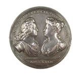 1732 George II & The Royal Family 69mm Silver Medal - By Croker