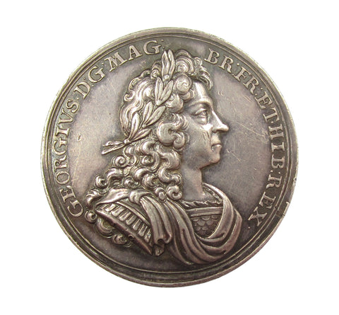 1714 George I Coronation 34mm Silver Medal - By Croker