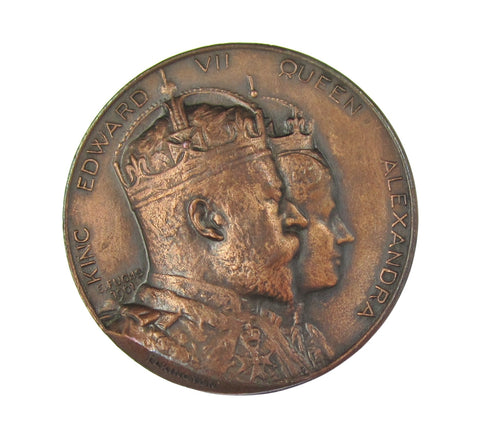 1902 Coronation Of Edward VII 32mm Bronze Medal - By Fuchs
