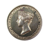 1844 Royal Exchange Opened 28mm Silver Medal - By Wyon