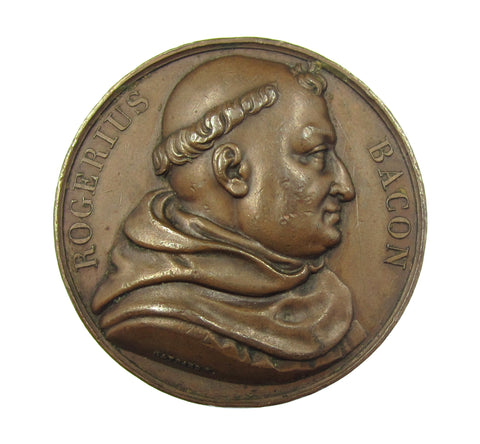 France 1818 Roger Bacon 41mm Medal - By Gayrard