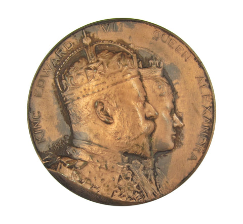 1902 Coronation of Edward VII 64mm Bronze Medal - By Fuchs