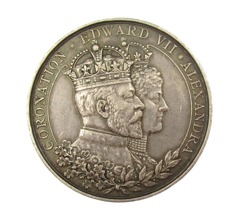 1902 Edward VII Coronation Ipswich 39mm Silver Medal - By Vaughton