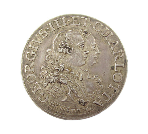 1761 George III & Charlotte Marriage 26mm Silver Medalet