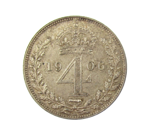 Edward VII 1906 Maundy Fourpence & Threepence - UNC