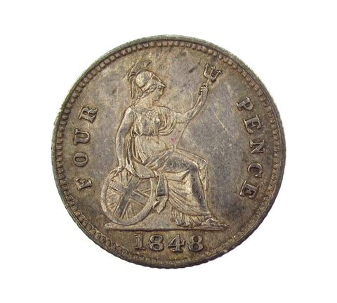 Victoria 1848 Groat - EF