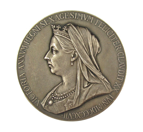 1897 Victoria Diamond Jubilee 56mm Silver Medal - Cased