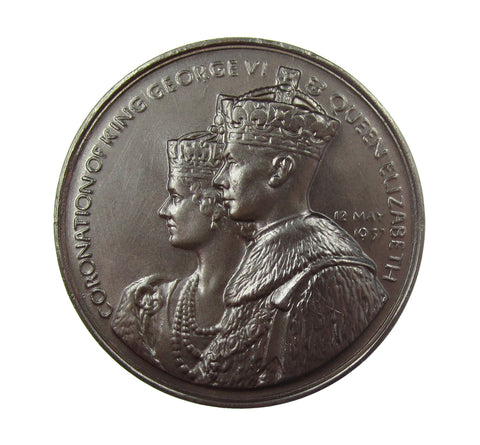 1937 George VI & Elizabeth Coronation 44mm Medal - Boxed